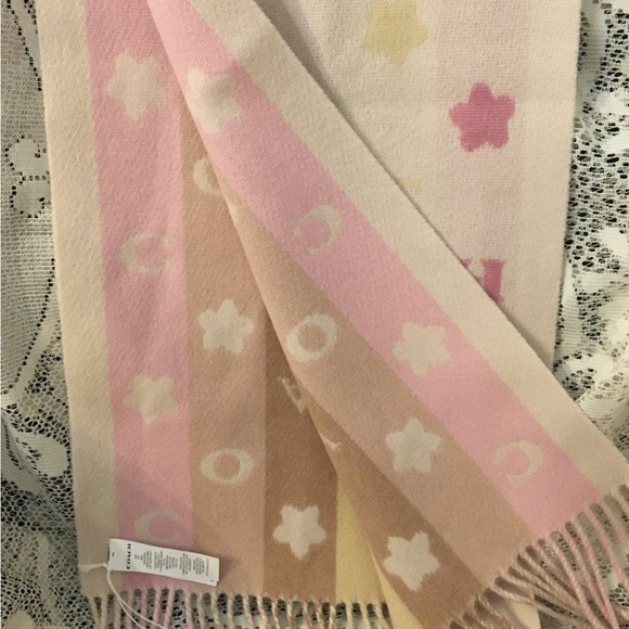 Coach Stars Striped Print Muffler Scarf - Picture 6 of 10